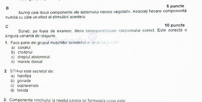 HOTNEWS.RO: Simulare BAC 2025. Ce subiecte au primit elevii de clasa a XII-a la Biologie