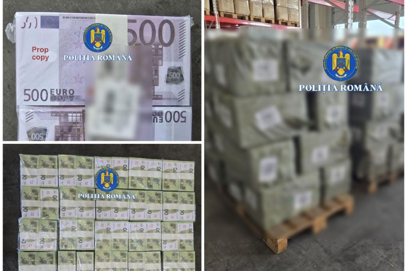 HOTNEWS.RO: Controversă în jurul bancnotelor false în valoare de 1 miliard de euro, capturate în Portul Constanța. Sunt inscripționate „prop copy”, ca recuzita de film. Poliția Română:„Am văzut glumele despre «banii de film»”