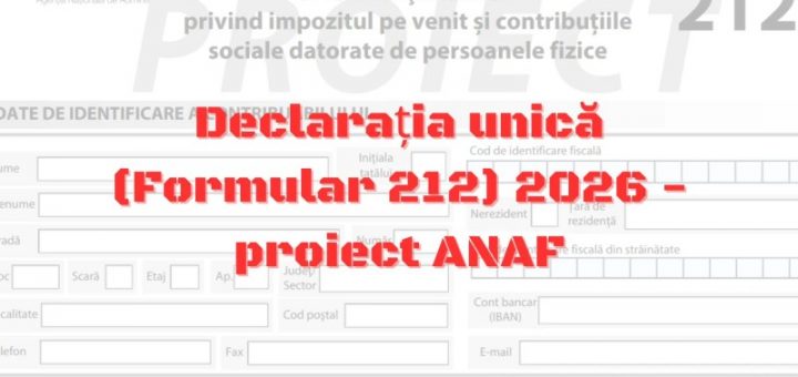 HOTNEWS.RO: Declarația Unică 2026: ANAF a pregătit noul model