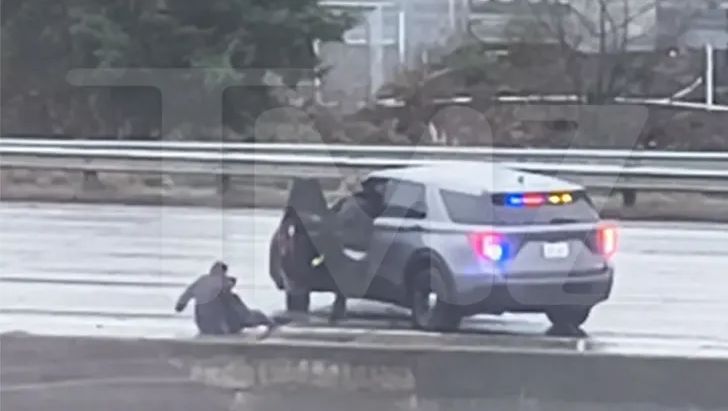 HOTNEWS.RO: VIDEO Scene incredibile de Crăciun: un bărbat intră pe o autostradă aglomerată, pune la pământ o polițiștă și îi fură mașina, în SUA