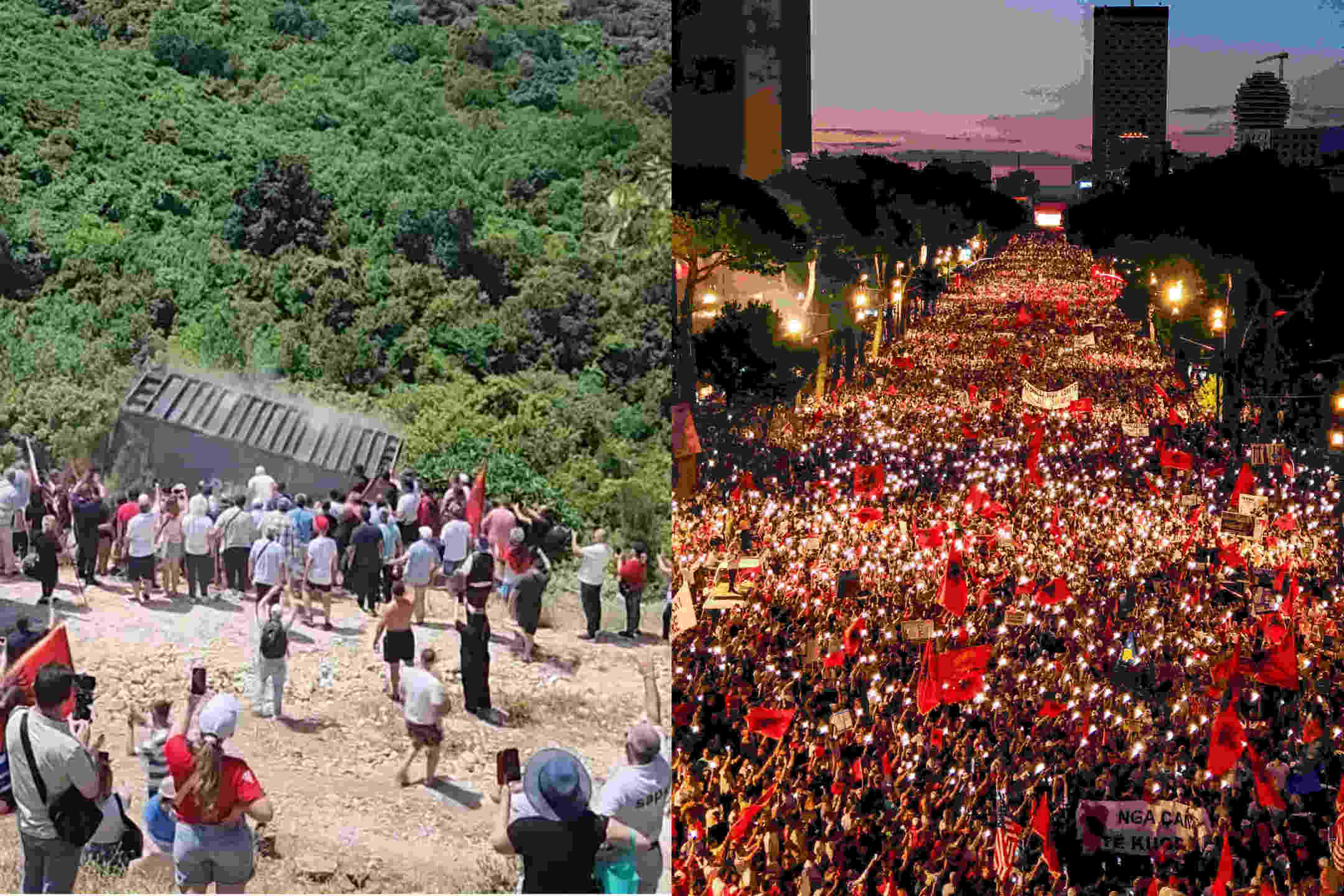 HOTNEWS.RO: Construcții dărâmate și proteste masive. Revolta pornită în Albania de stațiunea de lux a familiei lui Trump vrea acum să demoleze sistemul politic
